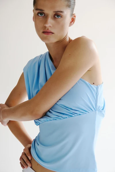Draped One-Shoulder Top