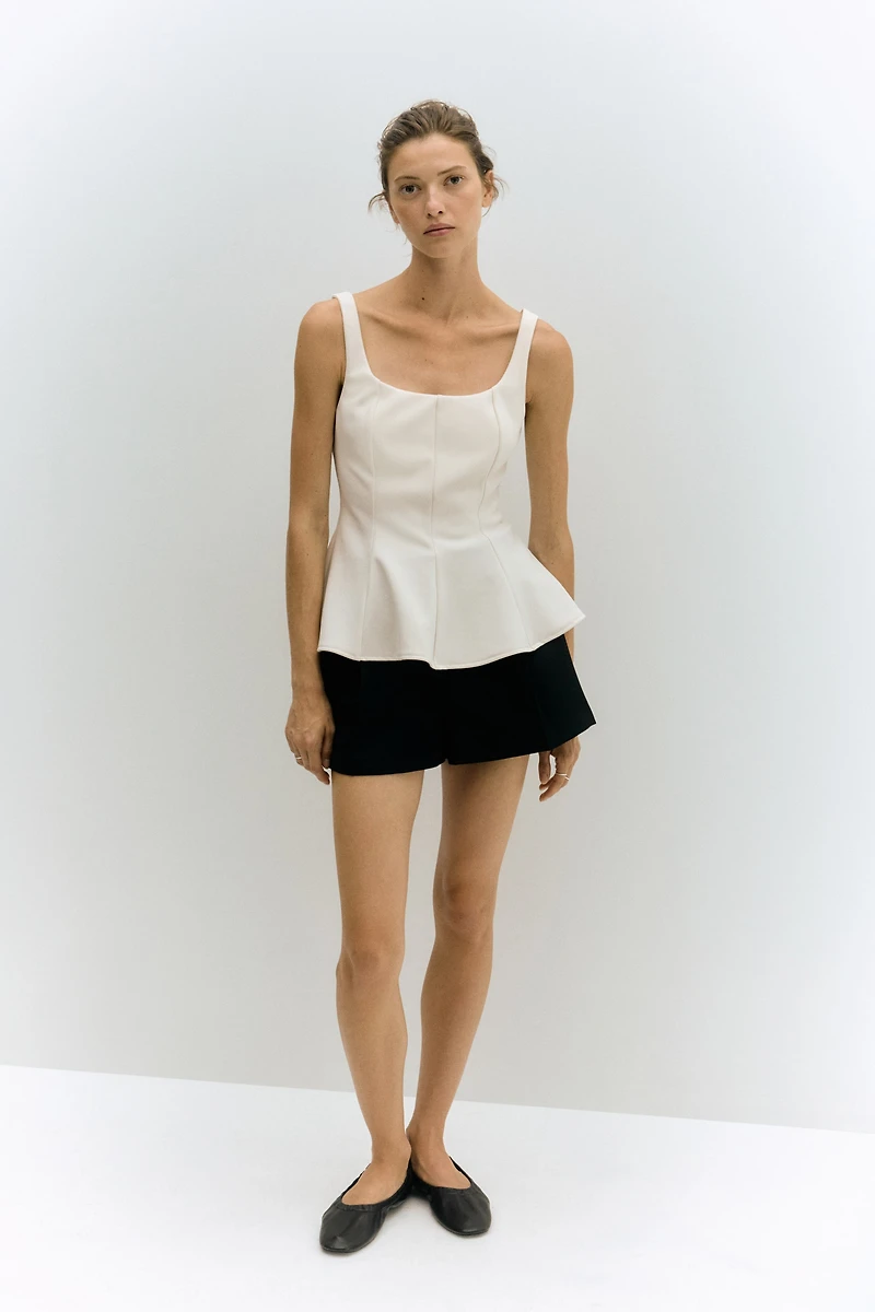 Sleeveless Peplum Top