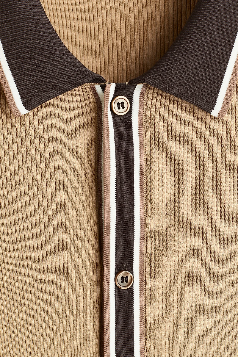 Regular-Fit Rib-Knit Shirt