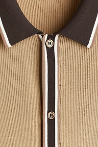 Regular-Fit Rib-Knit Shirt