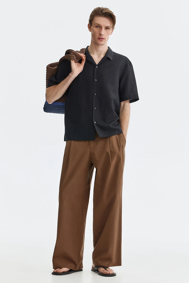 Relaxed-Fit Linen-Blend Resort Shirt