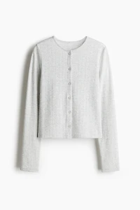 Pointelle Jersey Cardigan