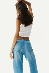 Denim Drawstring Pants