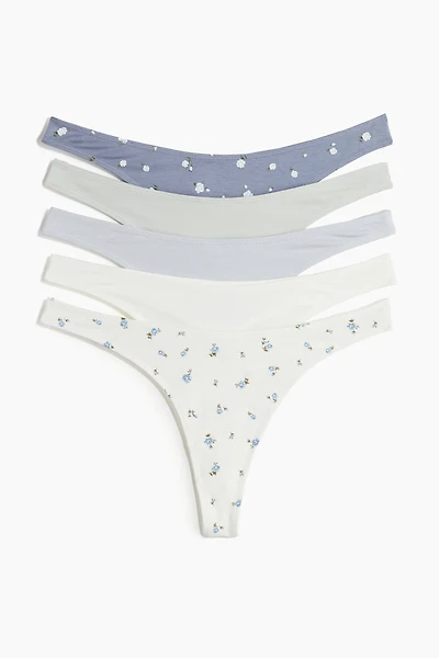 Lot de 5 culottes Thong en coton