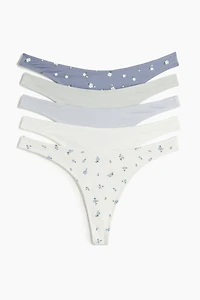 Lot de 5 culottes Thong en coton