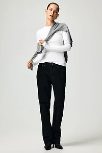 Ribbed Cotton-Blend Top