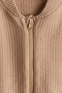 Knit Cardigan with Zipper