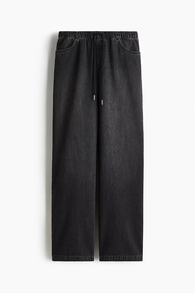 Denim Drawstring Pants