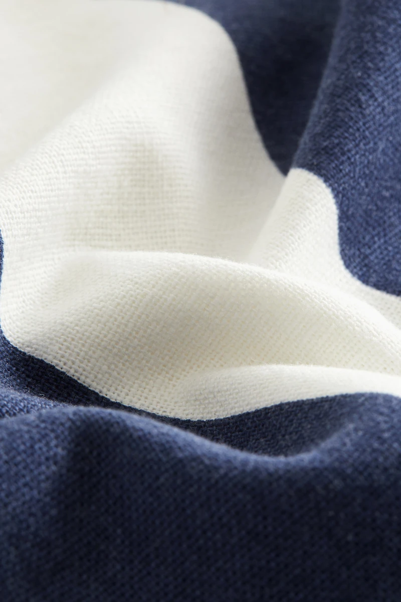 Housse de coussin en lin mélangé