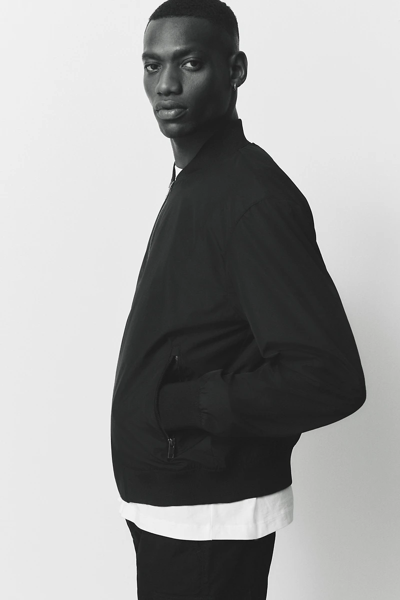Regular-Fit Lightweight Bomber Jacket