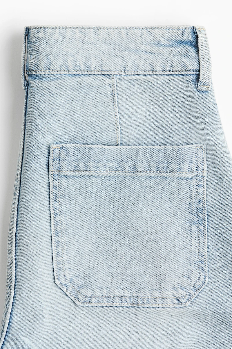 Jean ample taille haute à la cheville