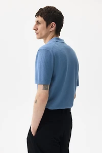 Slim-Fit Textured Polo Shirt
