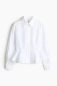 Chemise péplum en popeline