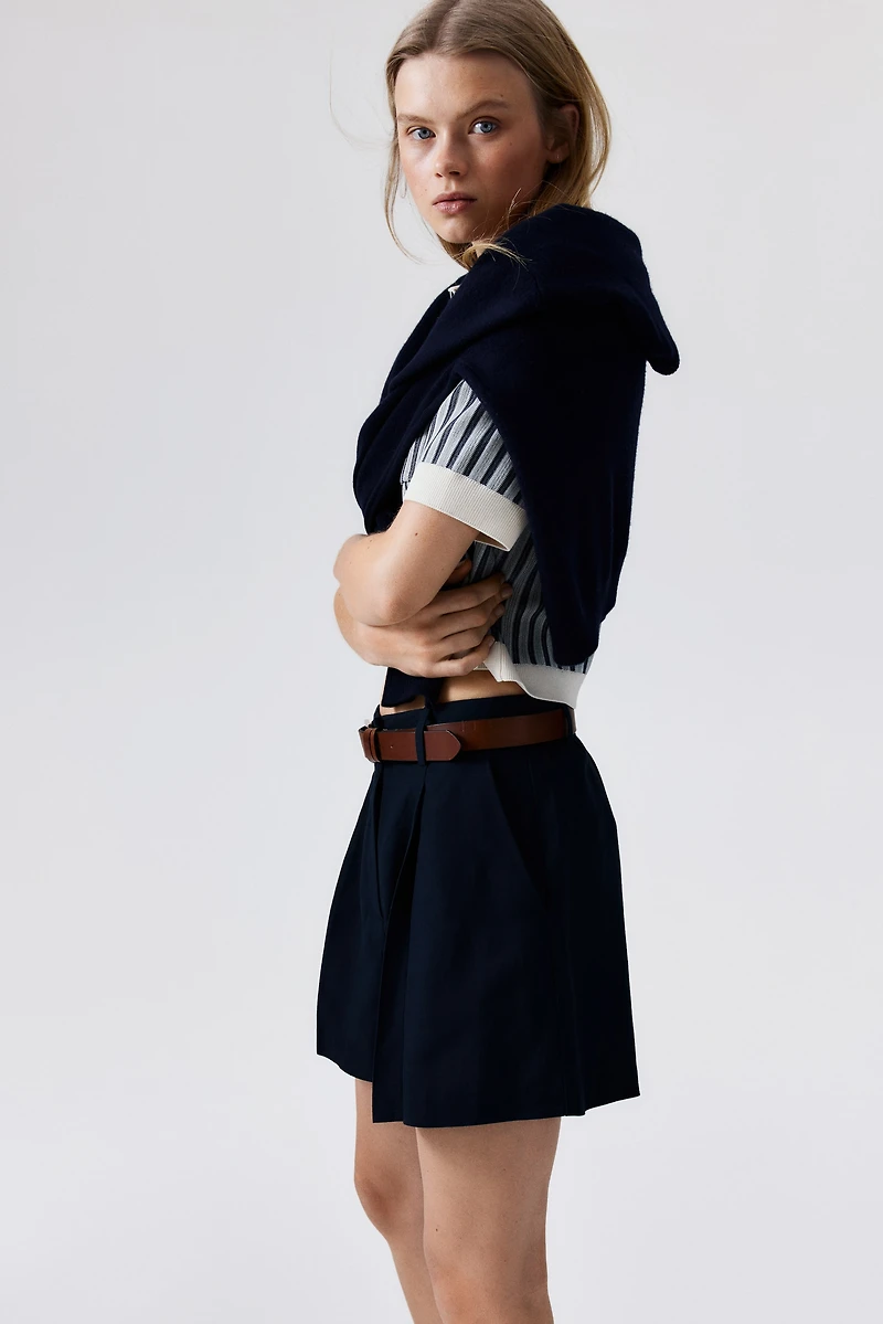 Linen-Blend Shorts
