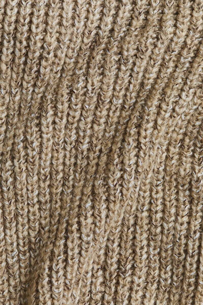 Chandail à fermeture éclair en tricot côtelé