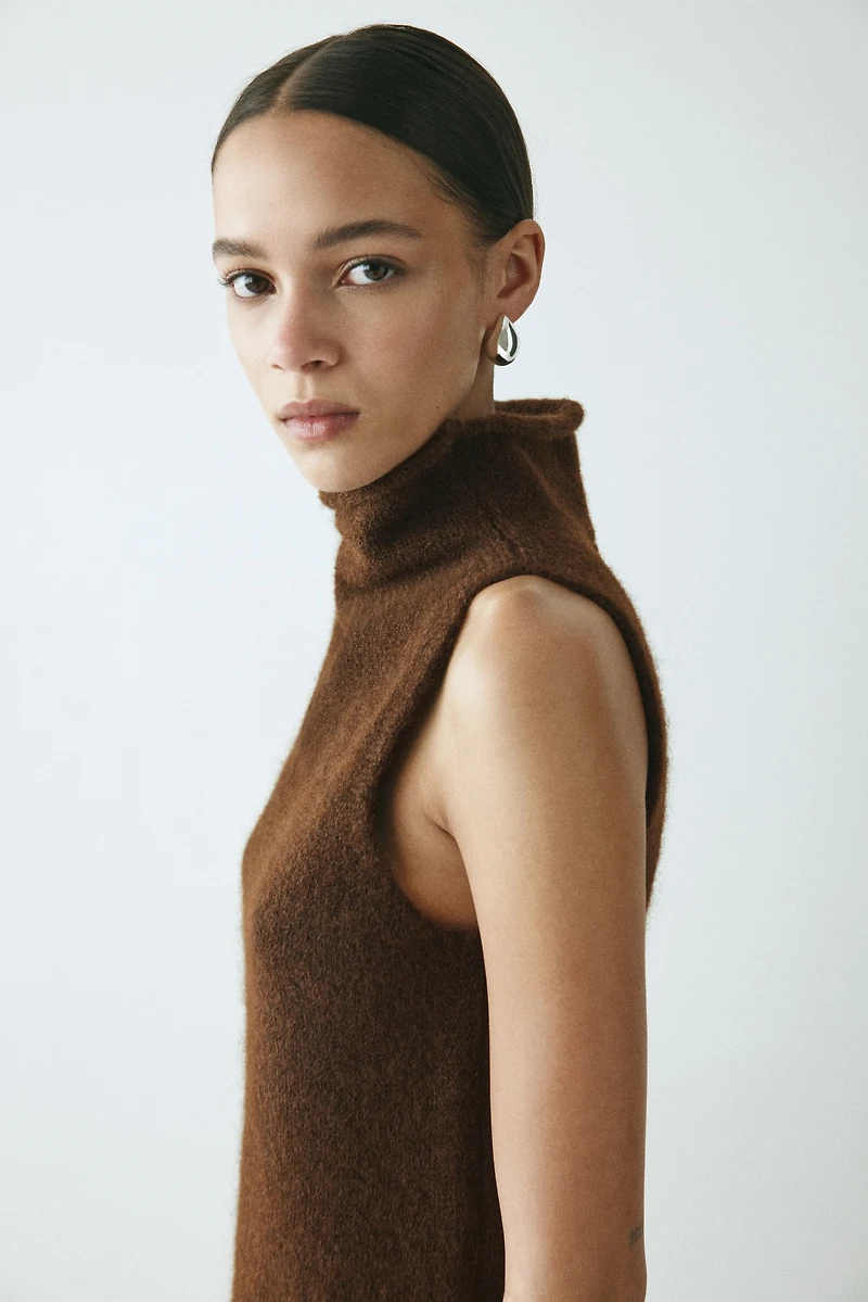 Haut en tricot à col cheminée