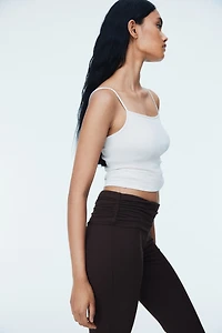 Gathered Microfiber Yoga Pants