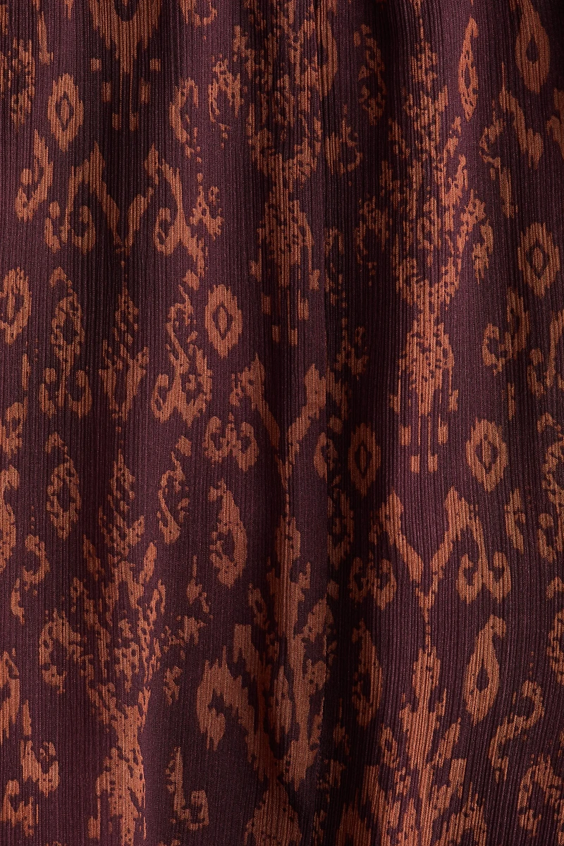 Flared Crinkled Pants