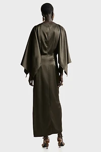 Satin Cape Dress