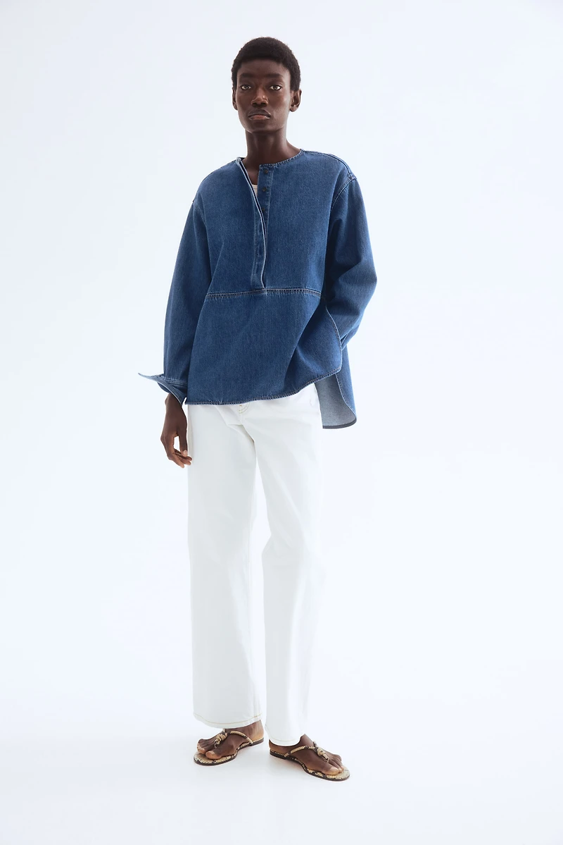 Pullover Twill Blouse