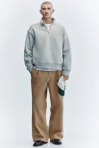 Loose Fit Half-Zip Sweatshirt
