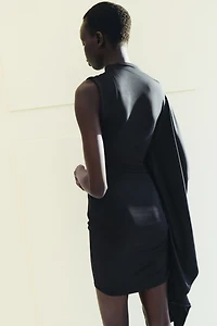 Draped Asymmetric Dress