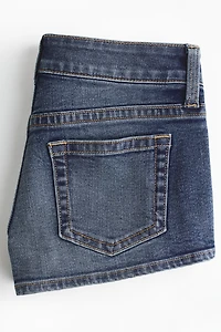 Low-Waist Mini Denim Shorts