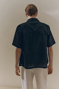 Regular-Fit Embroidered Resort Shirt