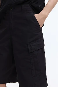 Loose-Fit Cotton Cargo Shorts