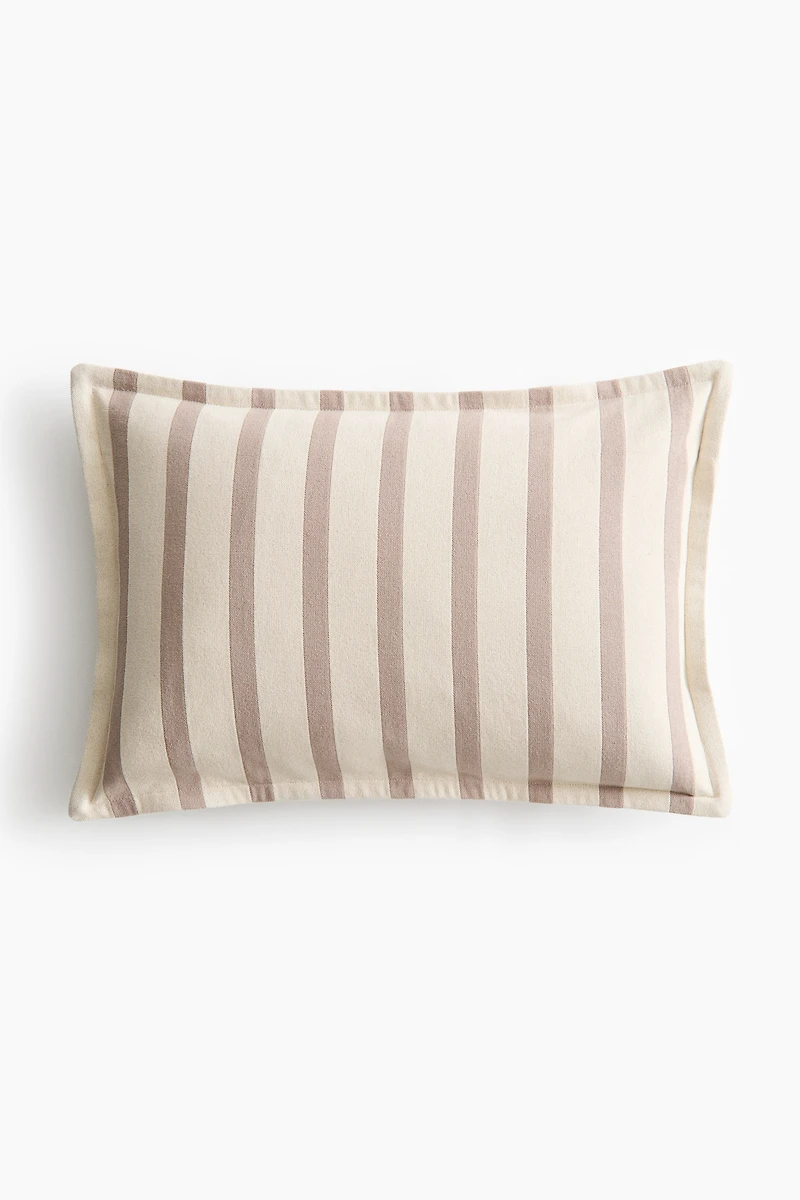 Housse de coussin en toile à motif
