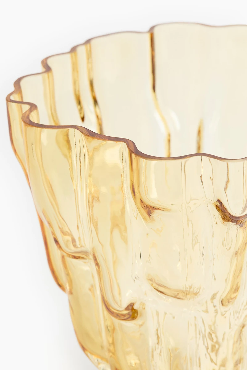 Vase en verre texturé