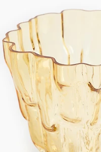 Vase en verre texturé