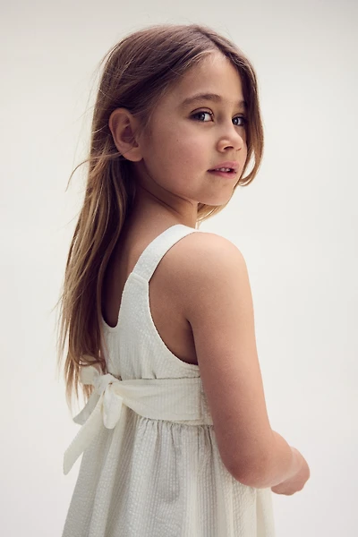 Robe en coton avec détail à nouer