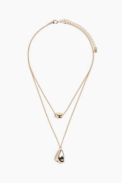 Double-Strand Pendant Necklace