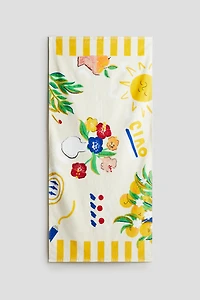 Patterned Cotton Terry Bath Towel