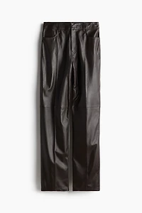 Straight Leather Pants