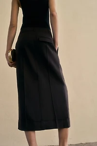 Linen-Blend Skirt
