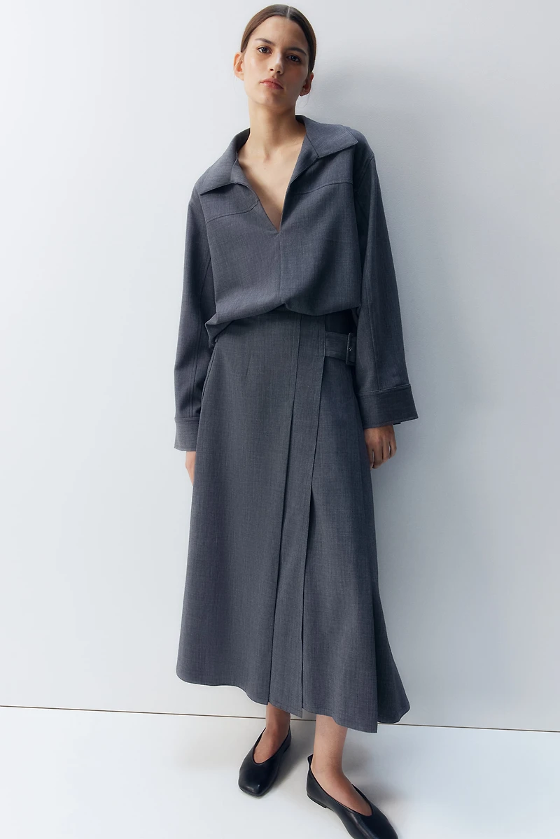 Chemise à enfiler en sergé