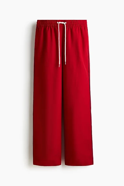 Wide-Leg Drawstring Pants