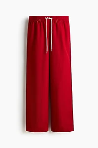 Wide-Leg Drawstring Pants