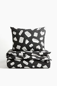 Patterned Cotton Duvet Cover Set