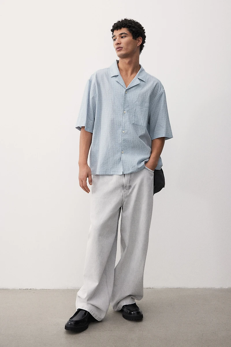 Loose-Fit Seersucker Resort Shirt