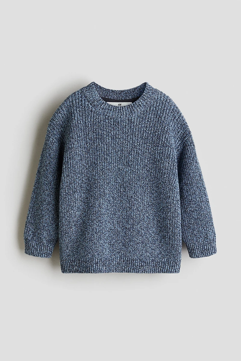 Rib-Knit Cotton Sweater