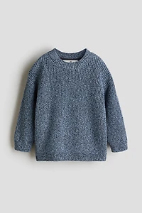 Rib-Knit Cotton Sweater