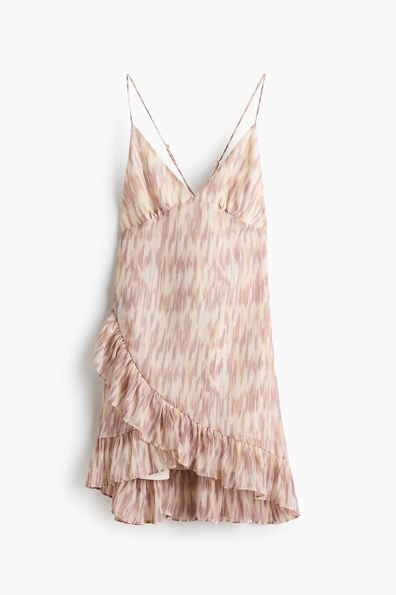 Ruffle-Trimmed Chiffon Dress
