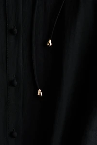 Crinkled Dress with Eyelet Embroidery