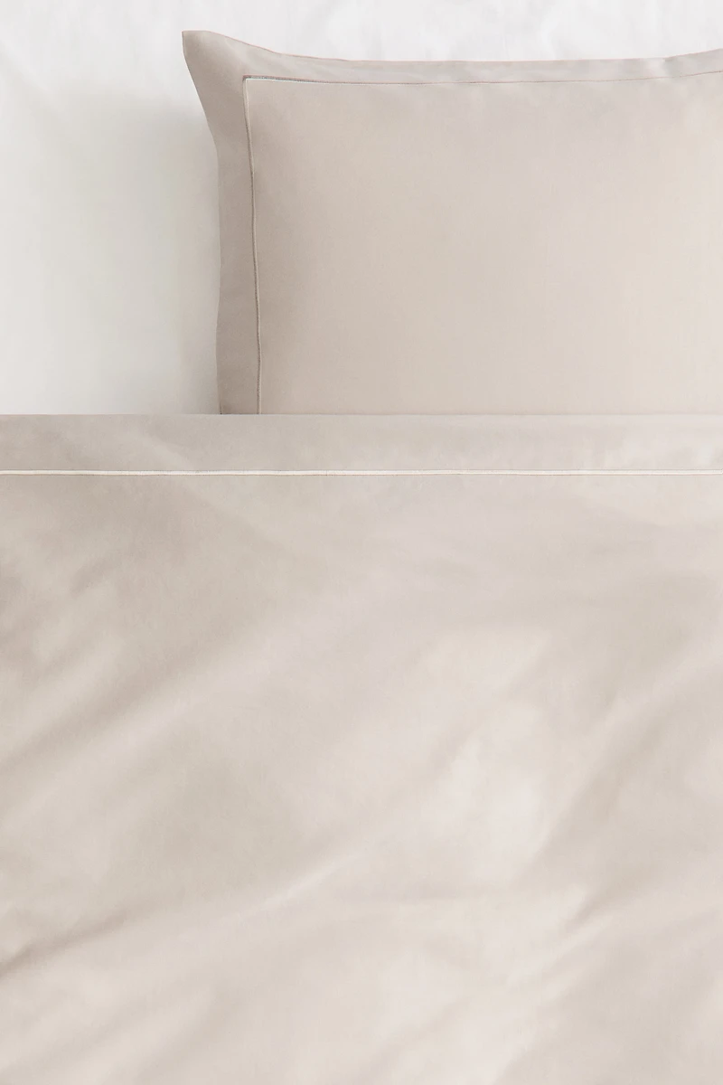 Cotton Sateen Twin Duvet Cover Set