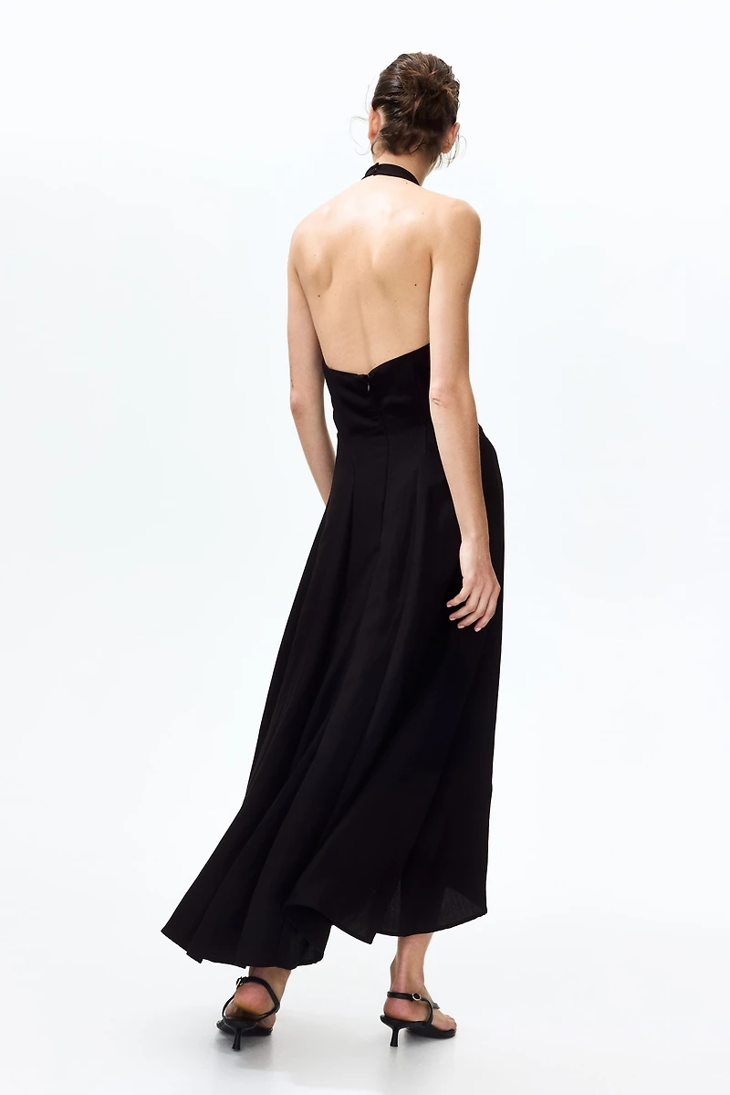 Flared Halterneck Dress