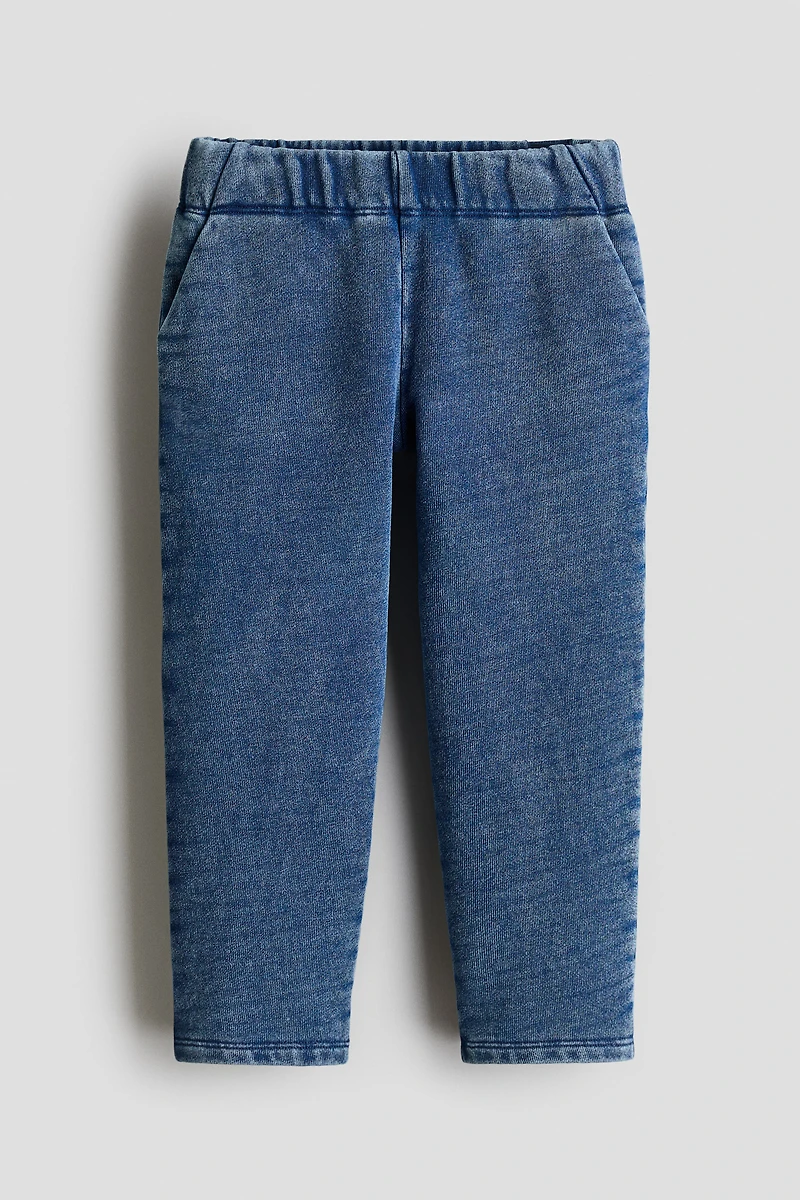 Denim-Look Cotton Joggers