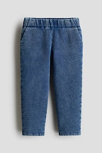 Denim-Look Cotton Joggers